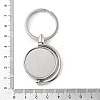 Zinc Alloy Rotating Keychain Clasps FIND-G088-01B-4