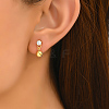 Elegant and Versatile Round Stainless Steel Stud Earrings QQ2753-1