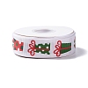 25 Yards Christmas Theme Printed Polyester Grosgrain Ribbon OCOR-C004-02H-2