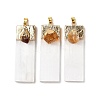 Natural Citrine & Selenite Big Pendants G-H084-09G-04-1