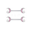 316L Surgical Stainless Steel Moon Nipple Rings WG12885-05-1