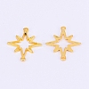 Alloy Open Back Bezel Pendants PALLOY-WH0071-24G-2
