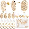 10Pcs Rack Plating Brass Stud Earring Findings KK-CN0003-34-1