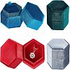  4Pcs 4 Colors Velvet Jewelry Box VBOX-NB0001-05-1