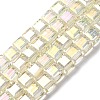 Electroplate Glass Beads Strands EGLA-H108-01A-AB07-1