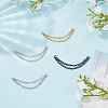 8Pcs 4 Colors Stainless Steel Cartilage Earrings with Double Dangle Chains AJEW-ME0001-50-5