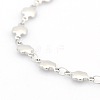 Tarnish Resistant Casual Style 304 Stainless Steel Flower Link Chain Bracelets STAS-O036-04P-2