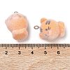 Flocking Opaque Resin Pendants RESI-F064-A24-3