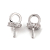 Brass with Cubic Zirconia Peg Bails LS-KK-B087-13A-P-1