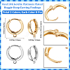8 Pairs 2 Colors Brass Huggie Hoop Earring Finding KK-BBC0014-53-2