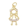 Rack Plating Brass Micro Pave Cubic Zirconia Pendant KK-H509-34G-02-1