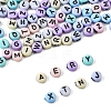 100G Flat Round Craft Style Opaque Acrylic Beads SACR-FS0001-34-3