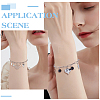 15Pcs 304 Stainless Steel Paperclip Chain Bracelets Set BJEW-SC0001-23-5