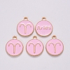 Alloy Enamel Pendants X-ENAM-S124-01B-09A-2