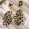 Alloy acrylic Dangle Stud Earrings EJEW-M074-01G-01-4