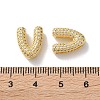 Rack Plating Brass Micro Pave Cubic Zirconia Slide Charms KK-C084-34G-V-3