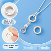 2pcs 925 Sterling Silver Spring Gate Rings with 925 Stamp STER-PH0002-15-4