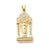 Brass Micro Pave Cubic Zirconia Pendants KK-G519-16G-1