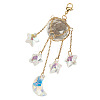 Stainless Steel Cable Chains Pouch Teardrop Pendant Decorations HJEW-TA00370-2
