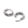304 Stainless Steel Thorns Hoop Earrings for Women EJEW-F312-02AS-2
