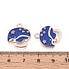 Alloy & Enamel Pendants ENAM-T021-46G-3