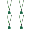 4Pcs Resin Imitation Gemstone Maitreya Buddha Pendant Necklace NJEW-FI0001-62A-1