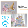 Plastic Rainbow & Cloud Fondant Cutter Set DIY-FH0006-07-6