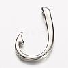 Tarnish Resistant 304 Stainless Steel Hook Clasps STAS-D166-90P-1