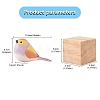 Wooden Pink Sparrows and Block Ornaments JX691A-2