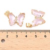 Brass Micro Pave Clear Cubic Zirconia Pendants ZIRC-P079-A01-04-1-3