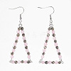 Natural Mixed Gemstone Beads Dangle Earrings Sets EJEW-JE02810-2