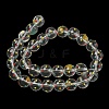 Transparent Glass Enamel Beads Strands LAMP-A001-B01-8