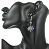 Glass Seed Bead and Synthetic Imperial Jasper Dangle Earrings EJEW-MZ00743-2