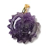 Natural Amethyst Pendants G-E043-01B-01G-2