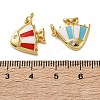 Brass Micro Pave Clear Cubic Zirconia Pendants KK-D221-25G-3