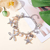   Trendy Charm Bracelets BJEW-PH0004-03-WH-4