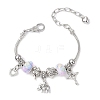 Alloy Snake Chain Charms Bracelets BJEW-JB11448-03-2