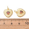 Valentine's Day Brass Pave Cubic Zirconia Charms CU-K002-44G-A-3