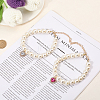2Pcs 2 Styles Resin Imitation Pearl Beaded Pet Necklaces AJEW-CN0003-84-7