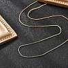 1mm Rack Plating Brass Box Chain Adjustable Slider Necklaces for Women Men MAK-L044-02G-3