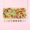 250Pcs Crackle Opaque Acrylic Beads OACR-FS0002-22-9