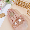 1Pc Flower ABS Plastic Imitation Pearl Brooches JEWB-CP0001-57A-3