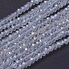 Electroplate Glass Beads Strands GLAA-F076-FR14-1