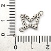 Brass Micro Pave Clear Cubic Zirconia Butterfly Links Connector Charms KK-A230-03C-P-3