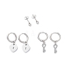 Non-Tarnish 3 Pairs 3 Style 304 Stainless Steel Ball Stud Earrings EJEW-B020-04P-1