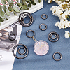 20Pcs 5 Style Alloy Spring Gate Ring PALLOY-PH0001-72B-2