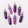 Natural Agate Double Terminated Pointed Pendants X-G-F295-05E-1