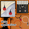 30Pcs 3 Styles Halloween Dyed Synthetic Turquoise & Alloy Pendants FIND-AR0005-28-6