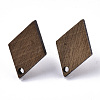 Walnut Wood Stud Earring Findings MAK-N033-005-2
