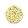 Rack Plating Brass Micro Pave Cubic Zirconia Pendants KK-D359-27G-1